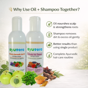 AYUVERA KESH VEDA AYURVEDIC HAIR CARE COMBO (OIL + SHAMPOO)