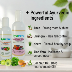 AYUVERA KESH VEDA AYURVEDIC HAIR CARE COMBO (OIL + SHAMPOO)