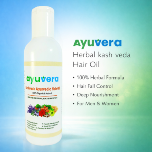 AYUVERA Kesh Veda Ayurvedic Hair Oil – Herbal Oil for Hair Fall Control & Healthy Hair