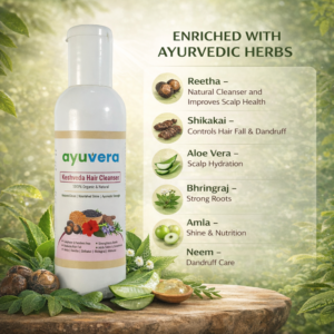 AYUVERA Kesh Veda Ayurvedic Shampoo – Gentle Herbal Hair Cleanser