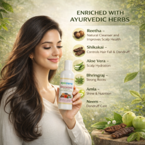 AYUVERA Kesh Veda Ayurvedic Shampoo – Gentle Herbal Hair Cleanser