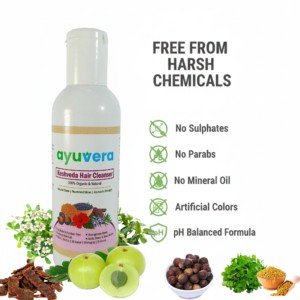 AYUVERA Kesh Veda Ayurvedic Shampoo – Gentle Herbal Hair Cleanser
