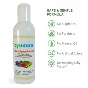 AYUVERA Kesh Veda Ayurvedic Hair Oil – Herbal Oil for Hair Fall Control & Healthy Hair