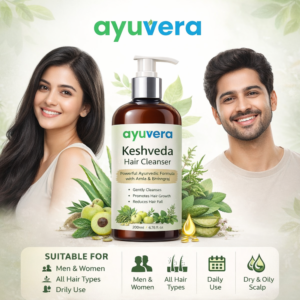 AYUVERA Kesh Veda Ayurvedic Shampoo – Gentle Herbal Hair Cleanser
